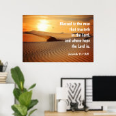 Jeremiah 17:7 - Selig ist der Mann, der vertraut Poster (Heimbüro)
