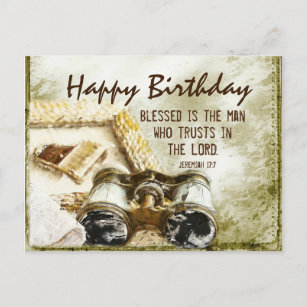 Jeremiah 17:7 Selig ist der Mann, Geburtstag Postkarte