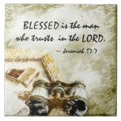 Jeremiah 17:7 Wunde the Man who trusts the Lord Fliese (Vorderseite)