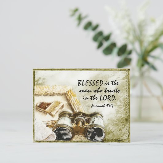 Jeremiah 17:7 Wunde the Man who trusts the Lord Postkarte (Stehend Vorderseite)