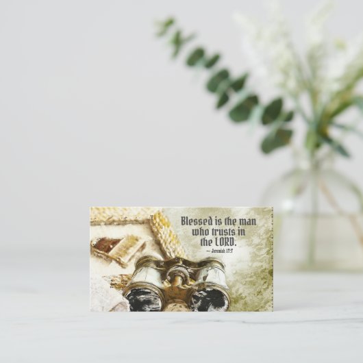 Jeremiah 17:7 Wunde the Man who trusts the Lord Visitenkarte (Stehend Vorderseite)