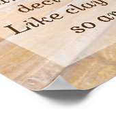 Jeremiah 18:3-4,6 Ton in der Hand meines Potters Poster (Ecke)