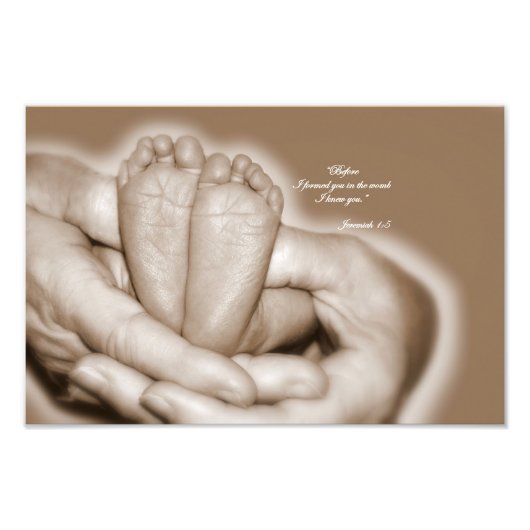 Jeremiah 1:5 Bevor ich dich im Mutterleib geformt  Fotodruck (Vorne)