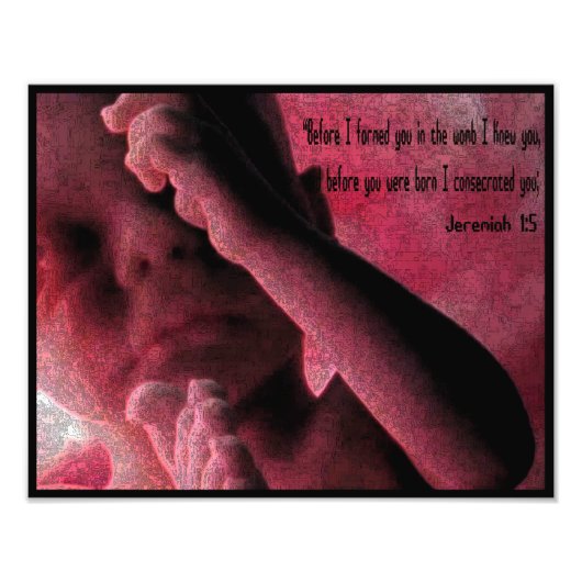 Jeremiah 1:5 Bevor ich Sie in der Gebärmutter ich Fotodruck (Vorne)