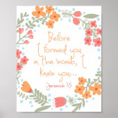 Jeremiah 1:5 Kinderzimmer Print Poster (Vorne)