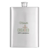 Jeremiah 1:5 mit einem Personalisierten Zweck ersc Flachmann (Vorderseite)