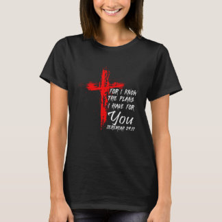 Jeremiah 2911 Christlich Cross Men Ehefrau Husb T-Shirt