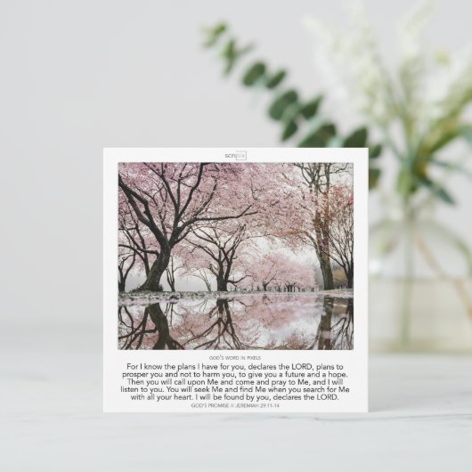 Jeremiah 29:11-14 GOD'S PROMISE SCRIPIX Einladung (Stehend Vorderseite)