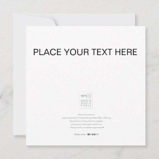 Jeremiah 29:11-14 GOD'S PROMISE SCRIPIX Einladung (Rückseite)