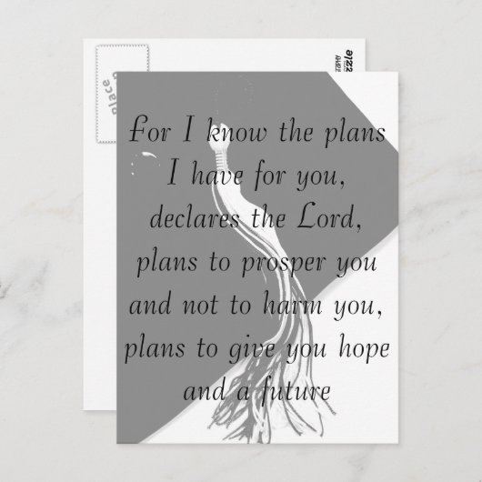 Jeremiah 29:11 Abschluss Postkarte (Vorne/Hinten)