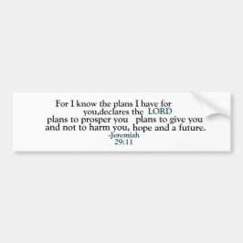 Jeremiah 29:11 autoaufkleber