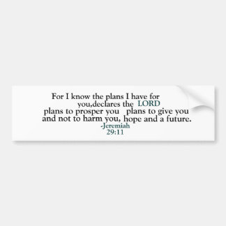Jeremiah 29:11 autoaufkleber