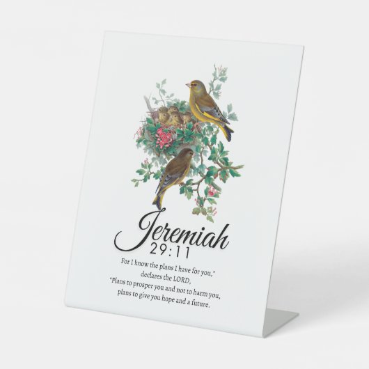 Jeremiah 29:11 Bibel Verse Wall Art Sockelschild (Vorderseite)