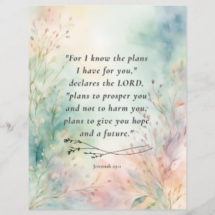 Jeremiah 29:11 Bibelverse-Bild Flyer