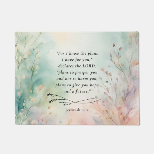 Jeremiah 29:11 Bibelverse-Bild Fußmatte (Vorderseite)