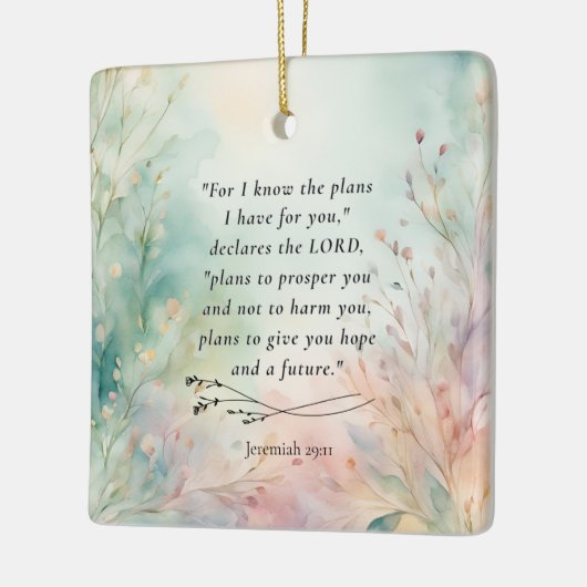 Jeremiah 29:11 Bibelverse-Bild Keramikornament (Links)