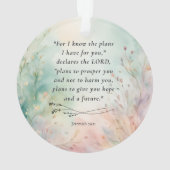 Jeremiah 29:11 Bibelverse-Bild Ornament (Rückseite)