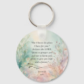 Jeremiah 29:11 Bibelverse-Bild Schlüsselanhänger (Rückseite)