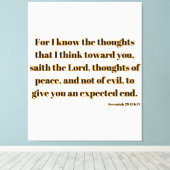 Jeremiah 29:11 Bibelverse KJV Wall Art Leinwanddruck (Insitu (Holzboden))