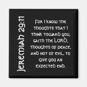 Jeremiah 29:11 Bibelverse Magnet (Vorne)