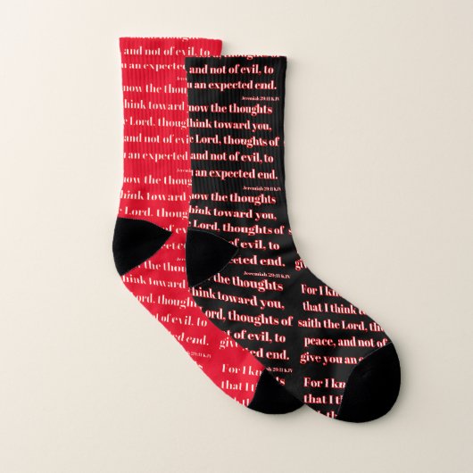 Jeremiah 29:11 Bibelverse Mix N Match RB All-over Socken (Paar)