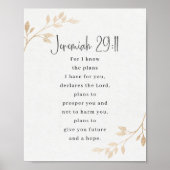 Jeremiah 29:11, Bibelverse Poster (Vorne)