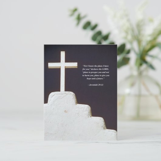 JEREMIAH 29:11 Bibelverse Postkarte (Stehend Vorderseite)