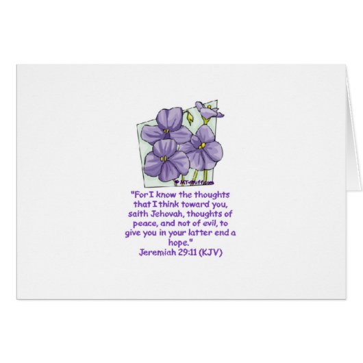 Jeremiah 29:11 Blank Note Card (Vorderseite (Horizontal))