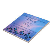 Jeremiah 29:11 Blue Butterflies Keramik Tile Fliese (Seite)