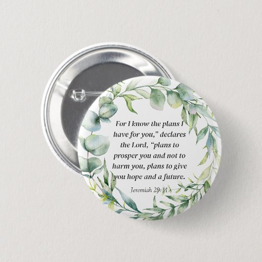 Jeremiah 29:11 button (Vorne & Hinten)