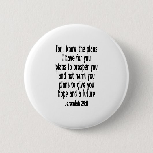 Jeremiah 29:11 button (Vorderseite)