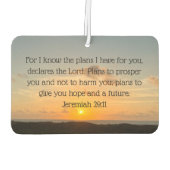 Jeremiah 29:11 Christlich Autolufterfrischer (Rückseite)