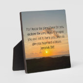 Jeremiah 29:11 Christlich Fotoplatte (Vorderseite)