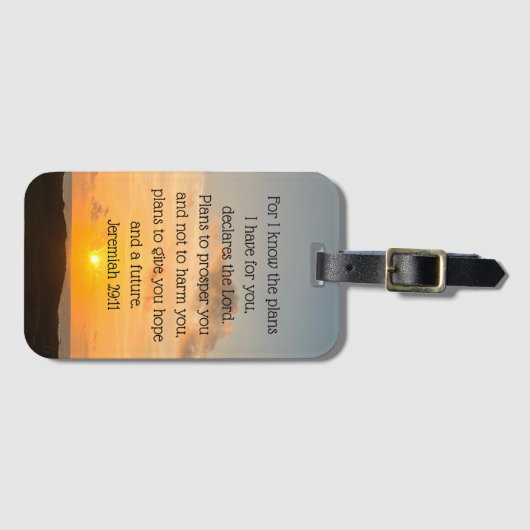 Jeremiah 29:11 Christlich Gepäckanhänger (Vorderseite (Horizontal))