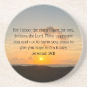 Jeremiah 29:11 Christlich Getränkeuntersetzer (Vorne)