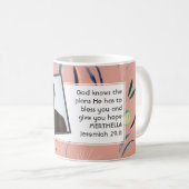 JEREMIAH 29:11 Christliche Fotovorlage PINK Kaffeetasse (VorderseiteRechts)
