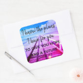 Jeremiah 29:11 Christliche Schrift-Aufkleber Quadratischer Aufkleber (Umschlag)