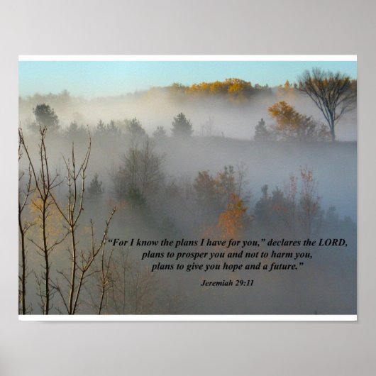Jeremiah 29:11 Christliches Poster (Vorne)