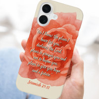 Jeremiah 29:11 Custom Bible Verse and Rote Rose