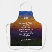 Jeremiah 29:11 | DA ICH DIE PLÄNE KENNE | Monogram Schürze (Vorderseite)