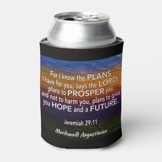 JEREMIAH 29:11 Denn ich kenne die Personalisierten Dosenkühler (Kanne Vorderseite)