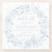 Jeremiah 29:11 Denn ich kenne die Pläne Blue Flora Glasuntersetzer (Rückseite)