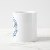 Jeremiah 29:11 Denn ich kenne die Pläne Blue Flora Jumbo-Tasse (Vorderseite)