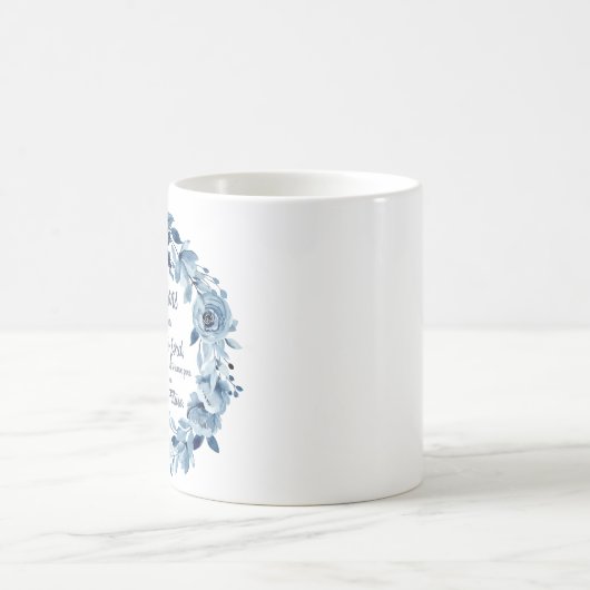 Jeremiah 29:11 Denn ich kenne die Pläne Blue Flora Kaffeetasse (Mittel)