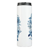 Jeremiah 29:11 Denn ich kenne die Pläne Blue Flora Thermosbecher (Rückseite)