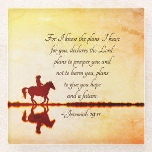 Jeremiah 29:11 Denn ich kenne die Pläne, die ich f Glasuntersetzer