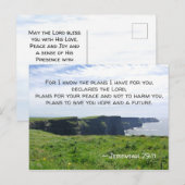 Jeremiah 29:11 Denn ich kenne die Pläne, die ich f Postkarte (Vorne/Hinten)