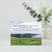 Jeremiah 29:11 Denn ich kenne die Pläne, die ich f Postkarte (Stehend Vorderseite)