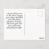 Jeremiah 29:11 Denn ich kenne die Pläne, die ich f Postkarte (Rückseite)