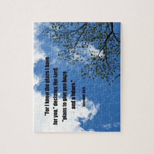 Jeremiah 29:11 Denn ich kenne die Pläne, die ich f Puzzle (Vertikal)